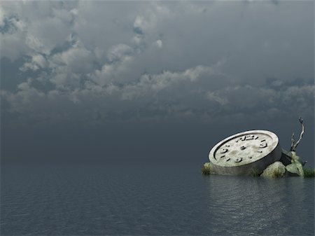 simsearch:700-03660005,k - stone clock at the ocean - 3d illustration Photographie de stock - Aubaine LD & Abonnement, Code: 400-04355278