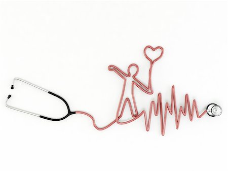 doctor heart beat hearing tool - stethoscope isolated on white background Stock Photo - Budget Royalty-Free & Subscription, Code: 400-04355357