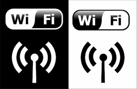 symbols in computers wifi - wi-fi symbols - vector Stock Photo - Budget Royalty-Free & Subscription, Code: 400-04355891
