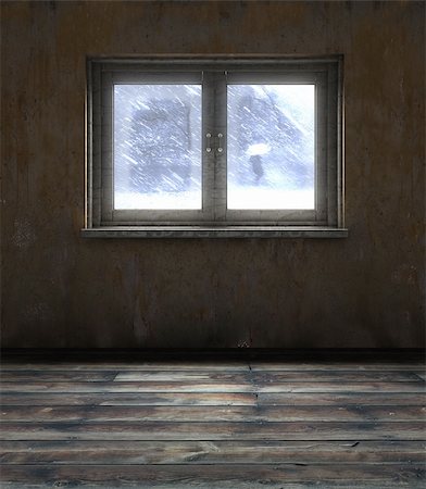 abstract 3d illustration of old room window Stock Photo - Budget Royalty-Free & Subscription, Code: 400-04356451