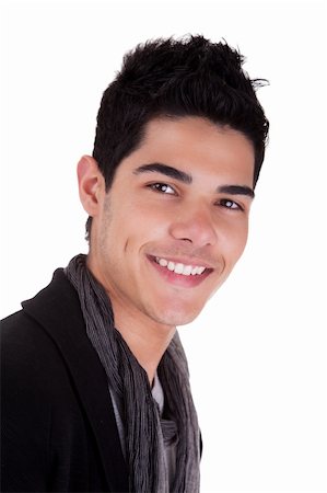 simsearch:400-04444273,k - Handsome young man with happy face. Isolated on white background, studio shot. Foto de stock - Super Valor sin royalties y Suscripción, Código: 400-04356485