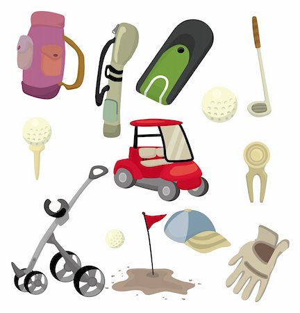 simsearch:400-04912664,k - cartoon golf icon Stockbilder - Microstock & Abonnement, Bildnummer: 400-04356684