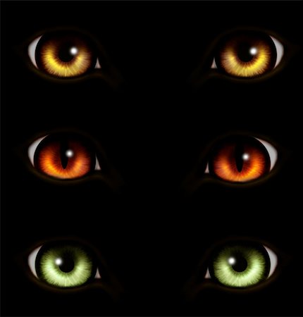 Collection of eyes animals. Over black Stock Photo - Budget Royalty-Free & Subscription, Code: 400-04357790