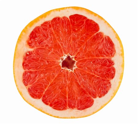 simsearch:400-04293426,k - Slice of ripe grapefruit isolated on white background Fotografie stock - Microstock e Abbonamento, Codice: 400-04357918