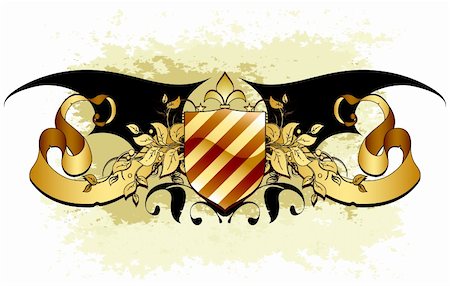 ornamental shield,  this illustration may be useful as designer work Stock Photo - Budget Royalty-Free & Subscription, Code: 400-04358259