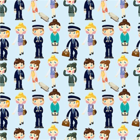 simsearch:400-07752842,k - seamless flight attendant/pilot  pattern Stock Photo - Budget Royalty-Free & Subscription, Code: 400-04358411