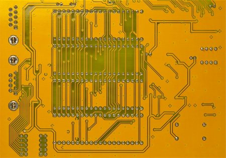 simsearch:400-05124521,k - Computer circuit board in orange and green Stock Photo - Budget Royalty-Free & Subscription, Code: 400-04359003
