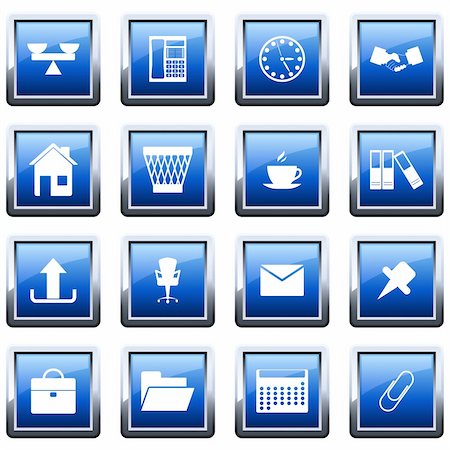 simsearch:400-06454080,k - Business and office set of different vector web icons Stock Photo - Budget Royalty-Free & Subscription, Code: 400-04359082