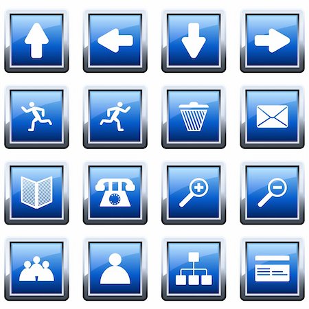 Collection of different icons for using in web design Photographie de stock - Aubaine LD & Abonnement, Code: 400-04359090