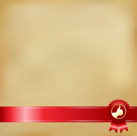 seal document - Old Paper And Gold Award Ribbons, Vector Illustration Stock Photo - Budget Royalty-Free & Subscription, Code: 400-04359102