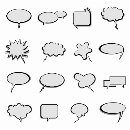speech bubble with someone thinking - Talk, thought and speech balloons or bubbles Stock Photo - Budget Royalty-Free & Subscription, Code: 400-04359609