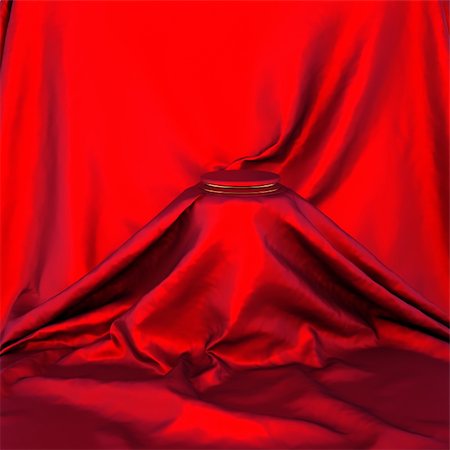 empty podium - presentation pedestal covered with red silk cloth. Stock Photo - Budget Royalty-Free & Subscription, Code: 400-04359937