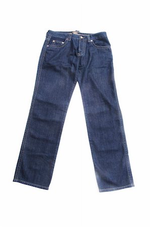 simsearch:400-07770306,k - Pair of jeans isolated on the white background Foto de stock - Royalty-Free Super Valor e Assinatura, Número: 400-04350664