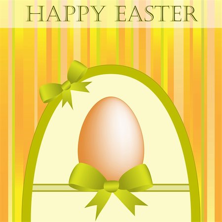 Easter egg with bows set on a striped modern background. Photographie de stock - Aubaine LD & Abonnement, Code: 400-04350681