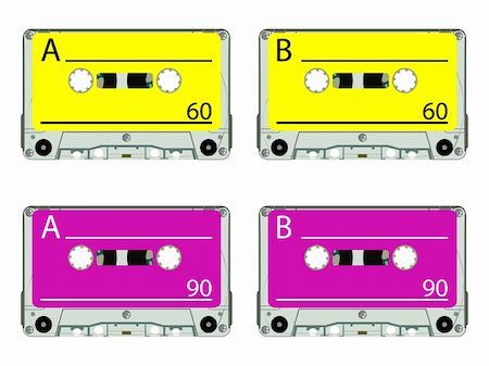 simsearch:400-05152359,k - retro audio tapes against white background, abstract vector art illustration Foto de stock - Super Valor sin royalties y Suscripción, Código: 400-04350913