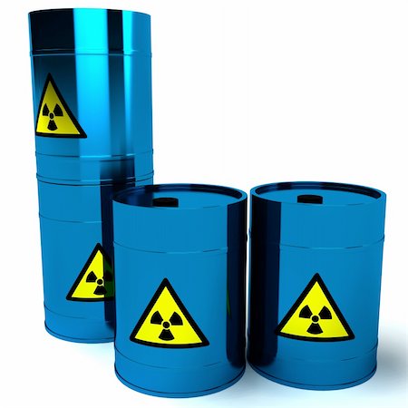 simsearch:400-07254623,k - 3d blue barrel radioactive waste isolated on white Fotografie stock - Microstock e Abbonamento, Codice: 400-04351051