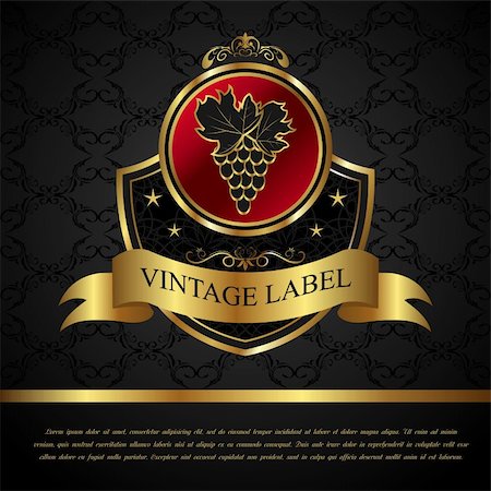 simsearch:400-04352793,k - Illustration golden label for packing wine - vector Stock Photo - Budget Royalty-Free & Subscription, Code: 400-04351379