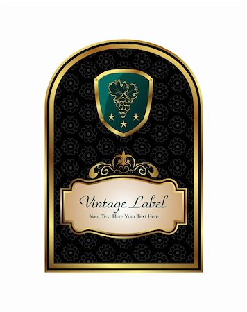 simsearch:400-04352793,k - Illustration golden frame label for packing - vector Stock Photo - Budget Royalty-Free & Subscription, Code: 400-04351372