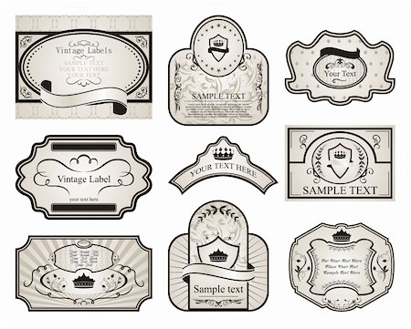simsearch:400-05903130,k - Illustration set retro variation vintage labels (2) - vector Stock Photo - Budget Royalty-Free & Subscription, Code: 400-04351390