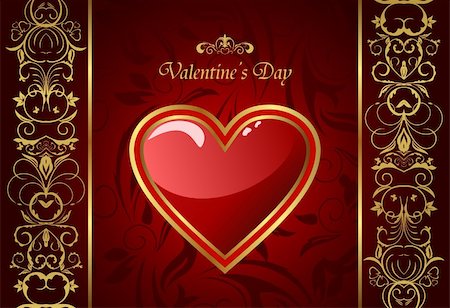 simsearch:400-04667710,k - Illustration creative Valentine greeting card with heart - vector Photographie de stock - Aubaine LD & Abonnement, Code: 400-04351408