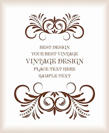 simsearch:400-04903314,k - Illustration of beautiful vintage template. Vector Stock Photo - Budget Royalty-Free & Subscription, Code: 400-04351416