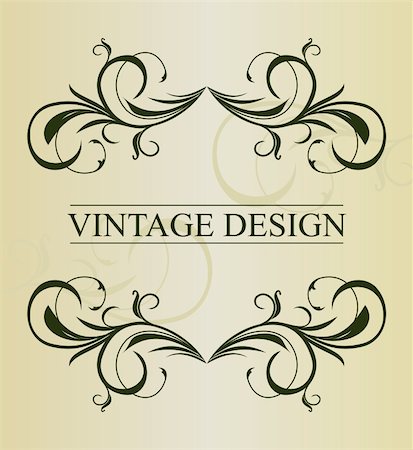 simsearch:400-05235691,k - Illustration vintage background card for design - vector Foto de stock - Super Valor sin royalties y Suscripción, Código: 400-04351420