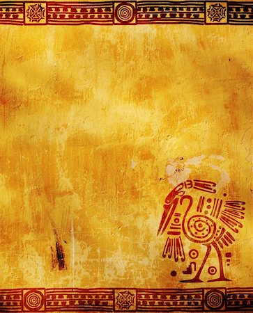 Vertical background with American Indian traditional patterns Stock Photo - Budget Royalty-Free & Subscription, Code: 400-04352193