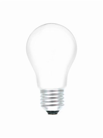 simsearch:400-04172259,k - A light bulb isolated against a white background Foto de stock - Royalty-Free Super Valor e Assinatura, Número: 400-04352439