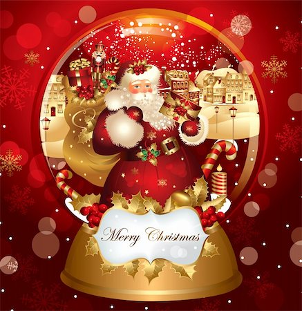 Christmas banner with Santa Claus Stock Photo - Budget Royalty-Free & Subscription, Code: 400-04352602