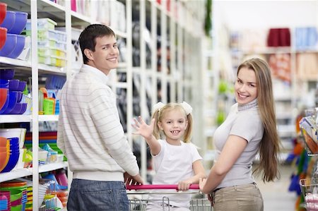 A happy family is shopping in a store Stock Photo - Budget Royalty-Free & Subscription, Code: 400-04352671
