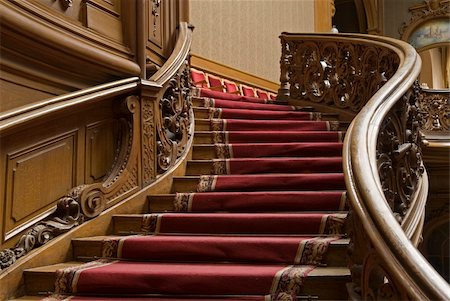 Casino stairs with carpet strip Foto de stock - Super Valor sin royalties y Suscripción, Código: 400-04353147