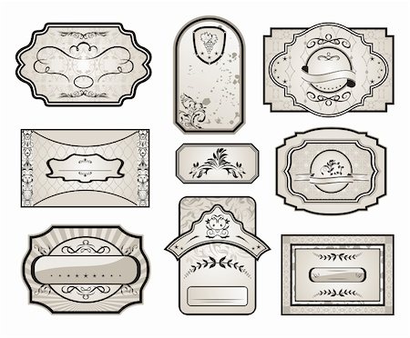 simsearch:400-05903130,k - Illustration set retro variation vintage labels (7)  - vector Stock Photo - Budget Royalty-Free & Subscription, Code: 400-04353505