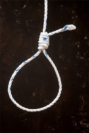 suicide by hanging - White loop on a background of wall Stock Photo - Budget Royalty-Free & Subscription, Code: 400-04353890