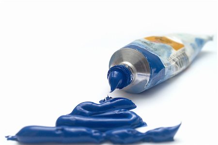 paint poured on someone - An image of a tube with spilled paint Stock Photo - Budget Royalty-Free & Subscription, Code: 400-04353900