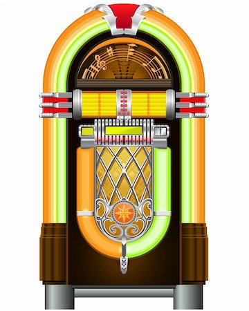 retro jukebox - Jukebox - automated retro music-playing device Stock Photo - Budget Royalty-Free & Subscription, Code: 400-04364150