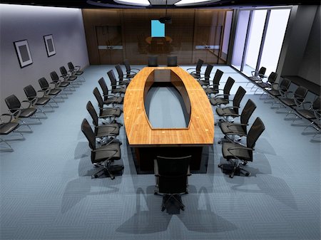 the computer generated image of the modern conference hall Stock Photo - Budget Royalty-Free & Subscription, Code: 400-04364956