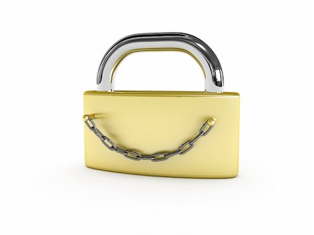 simsearch:400-04359676,k - Padlock with chain.  Image generated in 3D application. High resolution image. Stock Photo - Budget Royalty-Free & Subscription, Code: 400-04365736