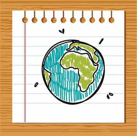 simsearch:400-07622068,k - Hand drawn earth, vector illustration Stock Photo - Budget Royalty-Free & Subscription, Code: 400-04365764