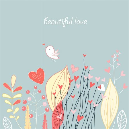 simsearch:400-06100097,k - vegetable postcard with love bird on a light blue background Stock Photo - Budget Royalty-Free & Subscription, Code: 400-04365783
