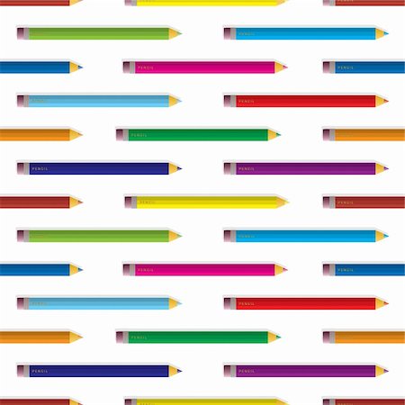 simple background designs to draw - Collection of brightly coloured pencil arranged in a seamless background pattern Stock Photo - Budget Royalty-Free & Subscription, Code: 400-04366151