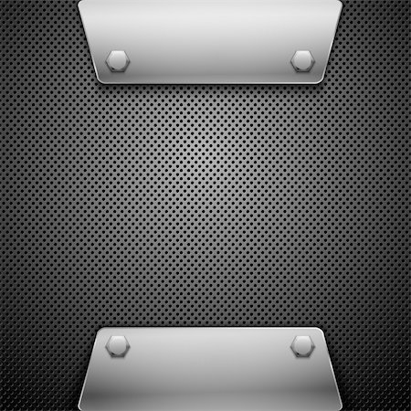 Abstract metal background. Vector illustration. Stock Photo - Budget Royalty-Free & Subscription, Code: 400-04366162