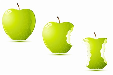simsearch:400-04266693,k - illustration of raw apples on white background Foto de stock - Super Valor sin royalties y Suscripción, Código: 400-04366254