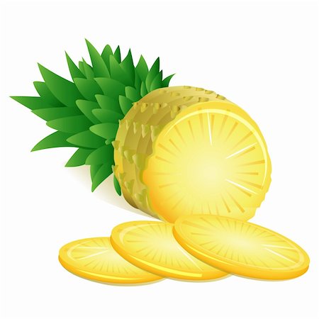 simsearch:400-06862060,k - illustration of pineapple on white background Foto de stock - Royalty-Free Super Valor e Assinatura, Número: 400-04366281