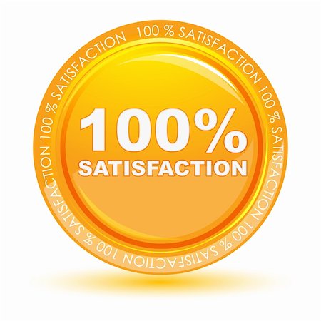 illustration of 100% satisfaction tag on white background Stock Photo - Budget Royalty-Free & Subscription, Code: 400-04366302