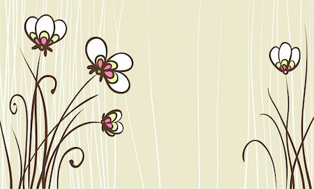simsearch:400-07035863,k - card with stylized flowers for birthday text Stockbilder - Microstock & Abonnement, Bildnummer: 400-04366331