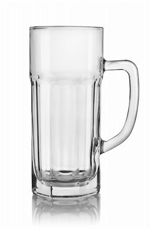 Empty beer glass isolated on white background. Path Stock Photo - Budget Royalty-Free & Subscription, Code: 400-04366477