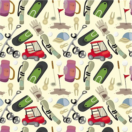 simsearch:400-04384704,k - seamless cartoon golf game pattern Stock Photo - Budget Royalty-Free & Subscription, Code: 400-04366681