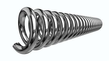 simsearch:400-04865353,k - Full 3D render of a Metal Spring on white background. Foto de stock - Royalty-Free Super Valor e Assinatura, Número: 400-04368051