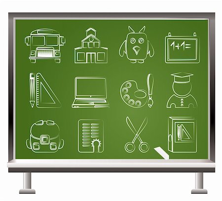 simsearch:400-04225674,k - School and education objects - vector illustration Stock Photo - Budget Royalty-Free & Subscription, Code: 400-04368375