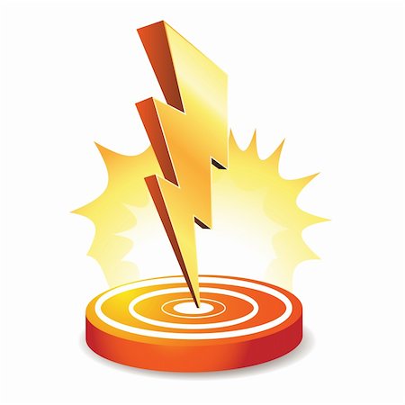 Powerful lightning bolt targeting Stock Photo - Budget Royalty-Free & Subscription, Code: 400-04368441